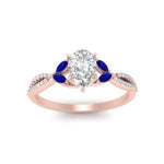 Load image into Gallery viewer, twisted-split-pear-shaped-vine-engagement-ring-with-sapphire-in-rose-gold-FDENR3211PERGSABLANGLE3-NL-RG