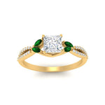 Load image into Gallery viewer, twisted-split-princess-cut-vine-engagement-ring-with-emerald-in-yellow-gold-FDENR3211PRRGEMGRANGLE3-NL-YG