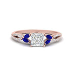 Load image into Gallery viewer, twisted-split-princess-cut-vine-engagement-ring-with-sapphire-in-rose-gold-FDENR3211PRRGSABLANGLE3-NL-RG