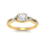 Load image into Gallery viewer, twisted-split-round-cut-vine-engagement-ring-in-yellow-gold-FDENR3211RORANGLE3-NL-YG