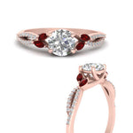 Load image into Gallery viewer, twisted-split-round-cut-vine-engagement-ring-with-ruby-in-rose-gold-FDENR3211RORGRUDRANGLE3-NL-RG