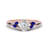 Load image into Gallery viewer, twisted-split-round-cut-vine-engagement-ring-with-sapphire-in-rose-gold-FDENR3211RORGSABLANGLE3-NL-RG