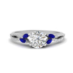 Load image into Gallery viewer, twisted-split-round-cut-vine-engagement-ring-with-sapphire-in-white-gold-FDENR3211RORGSABLANGLE3-NL-WG