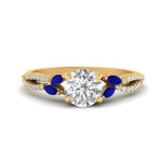 Load image into Gallery viewer, twisted-split-round-cut-vine-engagement-ring-with-sapphire-in-yellow-gold-FDENR3211RORGSABLANGLE3-NL-YG
