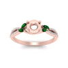 Load image into Gallery viewer, twisted-split-semi-mount-vine-engagement-ring-with-emerald-in-rose-gold-FDENR3211SMRGEMGRANGEL3-NL-RG