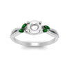 Load image into Gallery viewer, twisted-split-semi-mount-vine-engagement-ring-with-emerald-in-white-gold-FDENR3211SMRGEMGRANGEL3-NL-WG