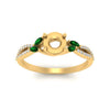Load image into Gallery viewer, twisted-split-semi-mount-vine-engagement-ring-with-emerald-in-yellow-gold-FDENR3211SMRGEMGRANGEL3-NL-YG