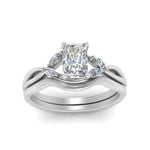 Load image into Gallery viewer, twisted-vine-radiant-cut-bridal-diamond-ring-set-with-plain-shank-in-white-gold-FD8300RAB1-NL-WG.jpg