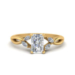 Load image into Gallery viewer, twisted-vine-radiant-cut-diamond-ring-in-yellow-gold-FD8300RARB1-NL-YG.jpg
