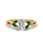 Load image into Gallery viewer, twisted-vine-radiant-cut-emerald-ring-in-yellow-gold-FD8300RARB1GEMGR-NL-YG.jpg