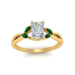 Load image into Gallery viewer, twisted-vine-radiant-cut-emerald-ring-in-yellow-gold-FD8300RARB1GEMGR-NL-YG.jpg
