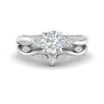 Load image into Gallery viewer, twisted-vine-vintage-band-round-cut-diamond-wedding-ring-set-in-white-gold-FD10981ROANGLE3-NL-WG.jpg