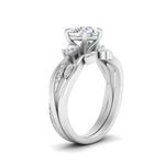Load image into Gallery viewer, twisted-vine-vintage-band-round-cut-diamond-wedding-ring-set-in-white-gold-FD10981ROANGLE3-NL-WG.jpg