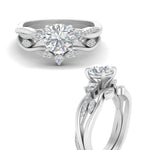 Load image into Gallery viewer, twisted-vine-vintage-band-round-cut-diamond-wedding-ring-set-in-white-gold-FD10981ROANGLE3-NL-WG.jpg