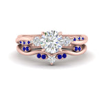 Load image into Gallery viewer, twisted-vine-vintage-band-round-cut-diamond-wedding-ring-set-with-sapphire-in-rose-gold-FD10981ROGSABLANGLE3-NL-RG.jpg