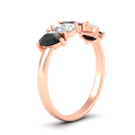 Load image into Gallery viewer, two-carat-5-stone-black-diamond-teardrop-anniversary-ring-in-rose-gold-fdwb8008peblackangle2-2.00ct-nl-rg.jpg