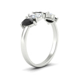 Load image into Gallery viewer, two-carat-5-stone-black-diamond-teardrop-anniversary-ring-in-white-gold-fdwb8008peblackangle2-2.00ct-nl-wg.jpg
