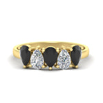 Load image into Gallery viewer, two-carat-5-stone-black-diamond-teardrop-anniversary-ring-in-yellow-gold-fdwb8008peblacksleep-2.00ct-nl-yg.jpg