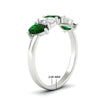 Load image into Gallery viewer, two-carat-5-stone-emerald-teardrop-anniversary-ring-in-white-gold-fdwb8008pegemgrangle2-2.00ct-nl-wg-hw.jpg