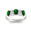 Load image into Gallery viewer, two-carat-5-stone-emerald-teardrop-anniversary-ring-in-white-gold-fdwb8008pegemgrangle5-2.00ct-nl-wg.jpg