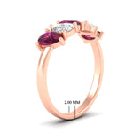 Load image into Gallery viewer, two-carat-5-stone-pink-sapphire-teardrop-anniversary-ring-in-rose-gold-fdwb8008pegsadrpiangle2-2.00ct-nl-rg-hw.jpg