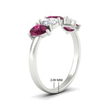 Load image into Gallery viewer, two-carat-5-stone-pink-sapphire-teardrop-anniversary-ring-in-white-gold-fdwb8008pegsadrpiangle2-2.00ct-nl-wg-hw.jpg