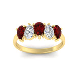 Load image into Gallery viewer, two-carat-5-stone-ruby-teardrop-anniversary-ring-in-yellow-gold-fdwb8008pegrudrangle5-2.00ct-nl-yg.jpg