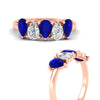 Load image into Gallery viewer, two-carat-5-stone-sapphire-teardrop-anniversary-ring-in-rose-gold-fdwb8008pegsablangle3-2.00ct-nl-rg.jpg