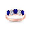 Load image into Gallery viewer, two-carat-5-stone-sapphire-teardrop-anniversary-ring-in-rose-gold-fdwb8008pegsablangle5-2.00ct-nl-rg.jpg