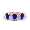 Load image into Gallery viewer, two-carat-5-stone-sapphire-teardrop-anniversary-ring-in-rose-gold-fdwb8008pegsablsleep-2.00ct-nl-rg.jpg