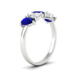 Load image into Gallery viewer, two-carat-5-stone-sapphire-teardrop-anniversary-ring-in-white-gold-fdwb8008pegsablangle2-2.00ct-nl-wg.jpg