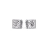 Load image into Gallery viewer, Stylish Princess Bezel Diamond Studs