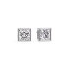 Load image into Gallery viewer, Stylish Princess Bezel Diamond Studs