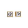 Load image into Gallery viewer, Stylish Princess Bezel Diamond Studs