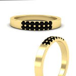 Load image into Gallery viewer, two-line-round-black-diamond-band-ring-in-yellow-gold-FD11382BGBLACKANGLE3-0.25CT-NL-YG