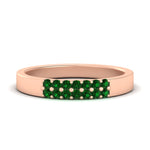 Load image into Gallery viewer, two-line-round-emerald-band-ring-in-rose-gold-FD11382BGEMGR-0.25CT-NL-RG