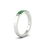 Load image into Gallery viewer, two-line-round-emerald-band-ring-in-white-gold-FD11382BGEMGRANGLE2-0.25CT-NL-WG