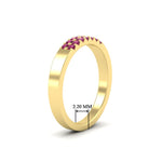 Load image into Gallery viewer, two-line-round-pink-sapphire-band-ring-in-yellow-gold-FD11382BGSADRPIANGLE2-0.25CT-NL-YG-HW