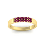 Load image into Gallery viewer, two-line-round-pink-sapphire-band-ring-in-yellow-gold-FD11382BGSADRPIANGLE5-0.25CT-NL-YG