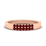 Load image into Gallery viewer, two-line-round-ruby-band-ring-in-rose-gold-FD11382BGRUDR-0.25CT-NL-RG
