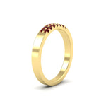 Load image into Gallery viewer, two-line-round-ruby-band-ring-in-yellow-gold-FD11382BGRUDRANGLE2-0.25CT-NL-YG