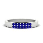 Load image into Gallery viewer, two-line-round-sapphire-band-ring-in-white-gold-FD11382BGSABL-0.25CT-NL-WG