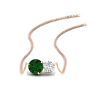 Load image into Gallery viewer, two-round-cut-diamond-pendant-with-emerald-in-FDPD11022GEMGR-NL-RG