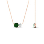 Load image into Gallery viewer, two-round-cut-diamond-pendant-with-emerald-in-FDPD11022GEMGR-NL-RG