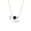 Load image into Gallery viewer, two-round-cut-diamond-pendant-with-emerald-in-FDPD11022GEMGR-NL-YG