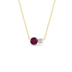 Load image into Gallery viewer, two-round-cut-diamond-pendant-with-pink-sapphire-in-FDPD11022GSADRPI-NL-YG