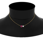 Load image into Gallery viewer, two-round-cut-diamond-pendant-with-pink-sapphire-in-FDPD11022GSADRPI-NL-YG