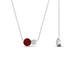 Load image into Gallery viewer, two-round-cut-diamond-pendant-with-ruby-in-FDPD11022GRUDR-NL-WG