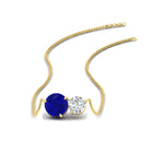 Load image into Gallery viewer, two-round-cut-diamond-pendant-with-sapphire-in-FDPD11022GSABL-NL-YG