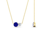 Load image into Gallery viewer, two-round-cut-diamond-pendant-with-sapphire-in-FDPD11022GSABL-NL-YG